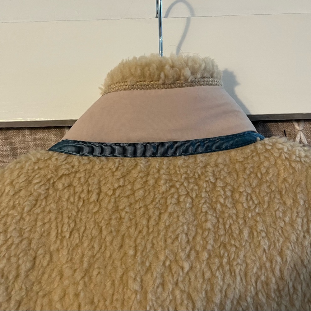 Women's Classic Retro-X® Fleece Jacket Size extra large color natural with blue - Picture 5 of 15